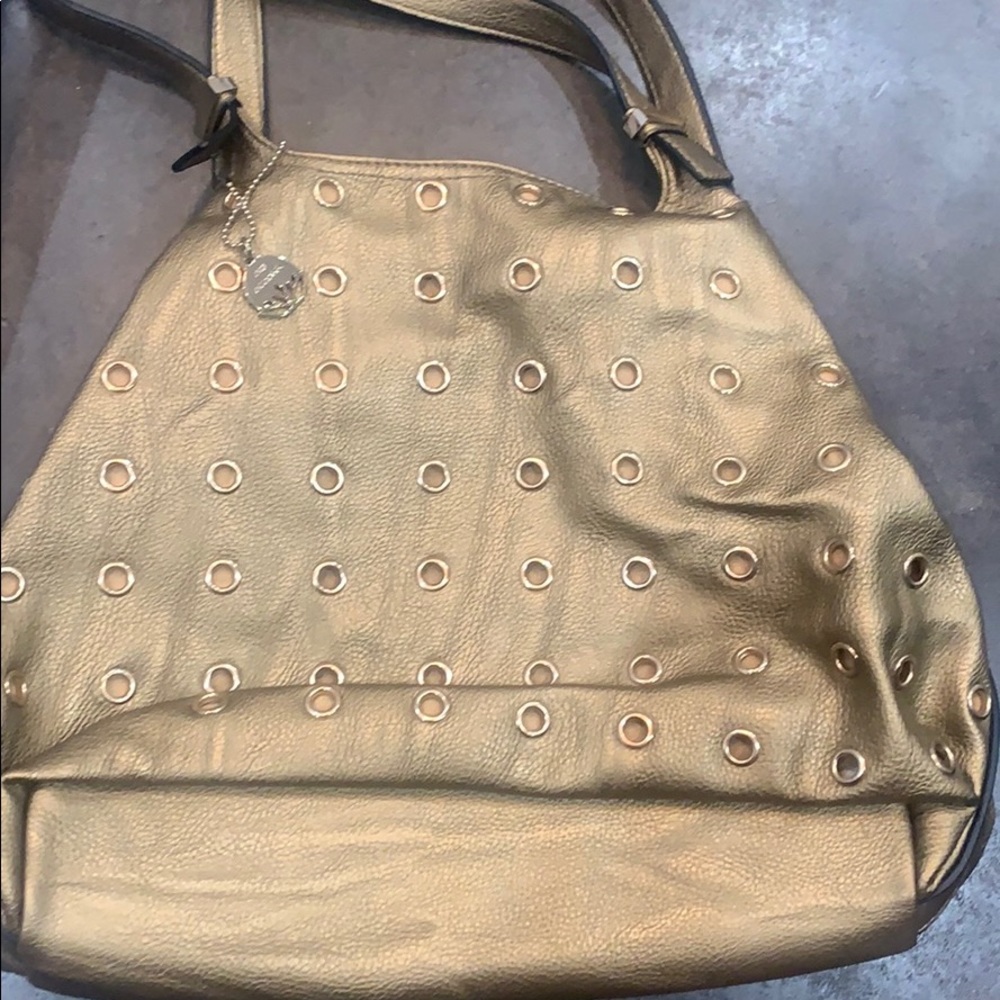 Gold hobo bag